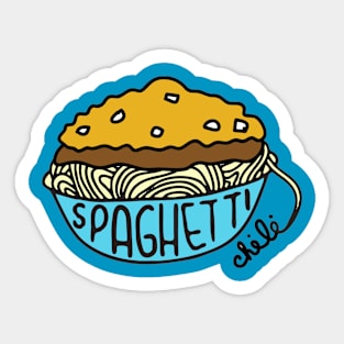 Spaghetti Chili shirt Sticker